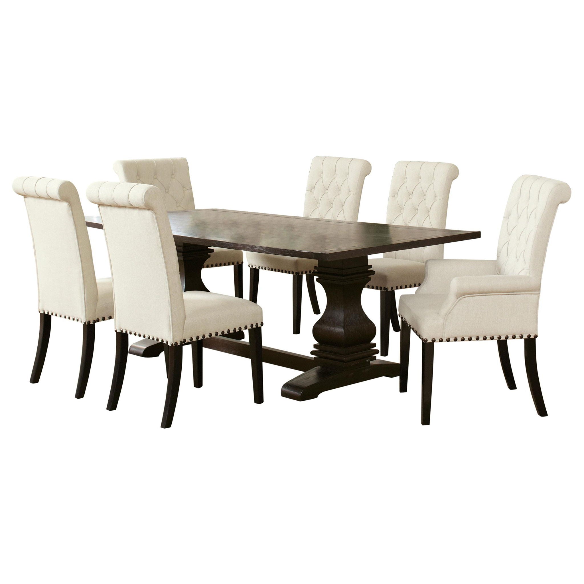 Parkins 7-piece Rectangular Dining Table Set Rustic Espresso