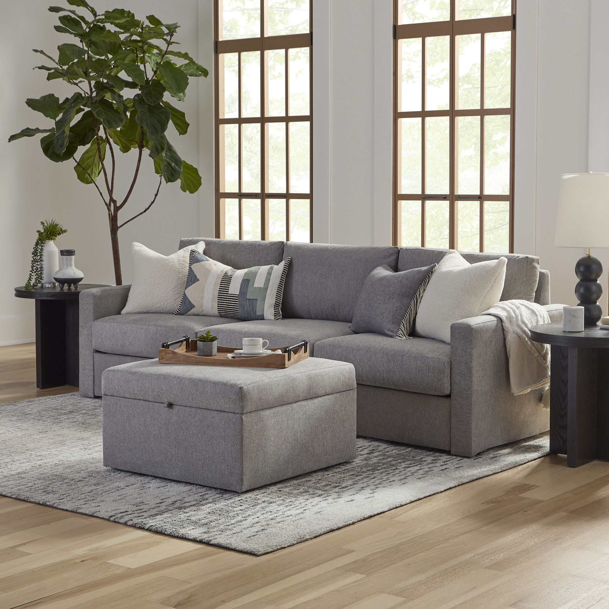 Flex - Sofa with Standard Arm and Storage Ottoman