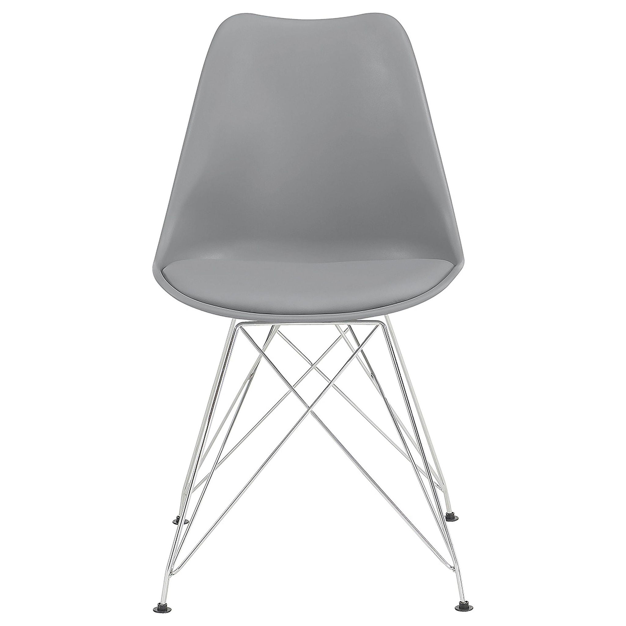 Juniper Polypropylene Dining Side Chair Grey (Set of 2) - Atlantic Fine Furniture Melbourne FL