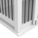 Large Dog Crate, Water Resistant Indoor Pets Furniture Double Dog Crates - Brown White