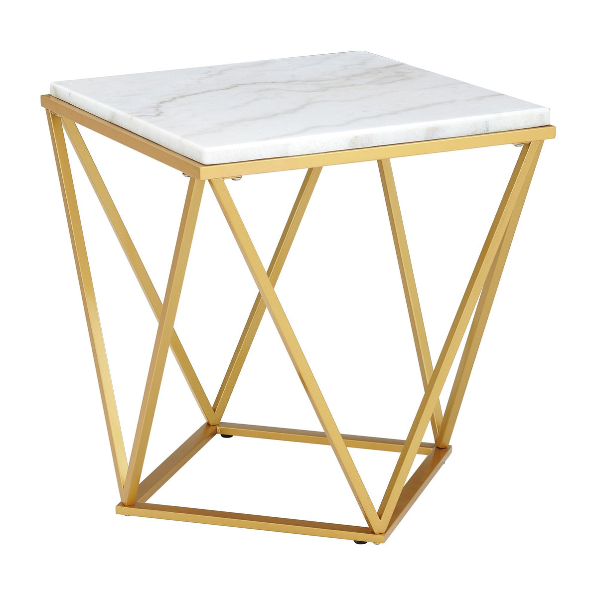 Riko Square Table in Gold by Elements International