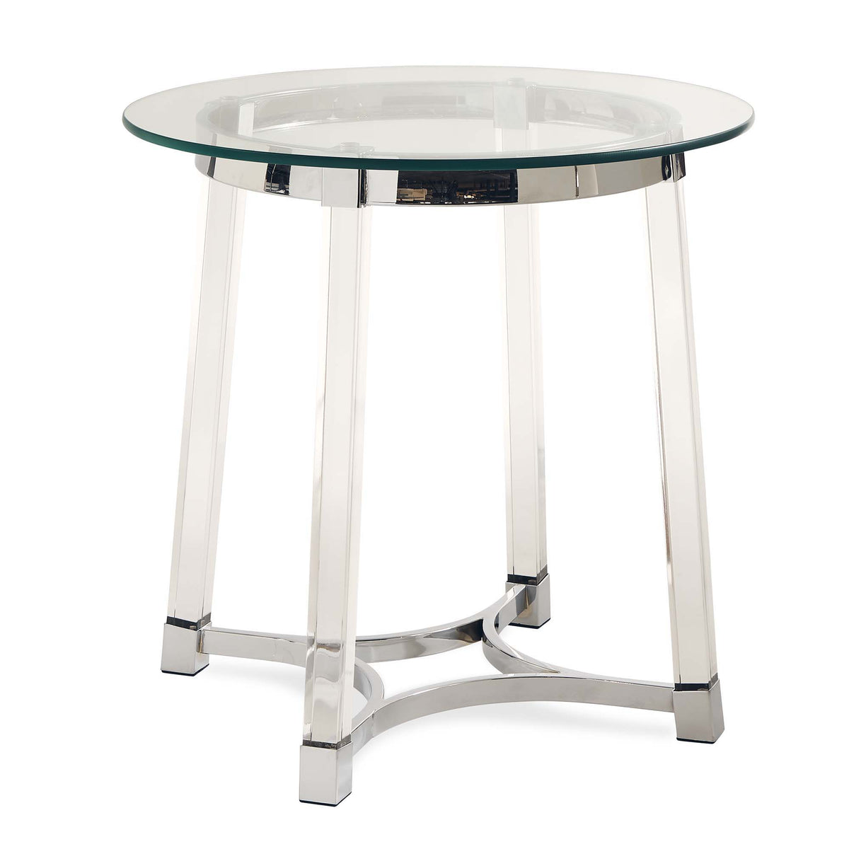 Lucinda 24.5" End Table in Chrome by Elements International