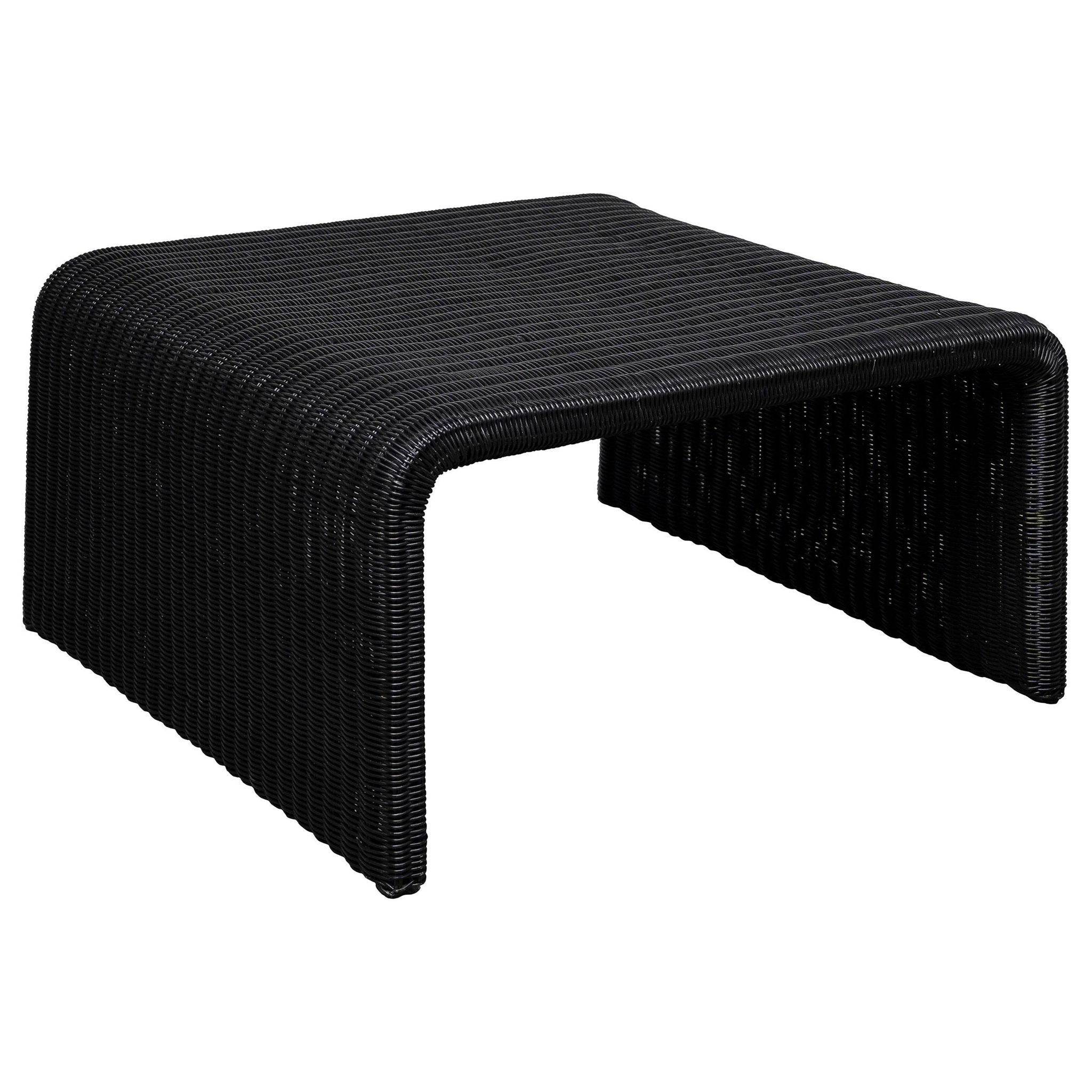 Cahya 3-piece Rattan Coffee and End Table Set Black - Atlantic Fine Furniture Melbourne FL