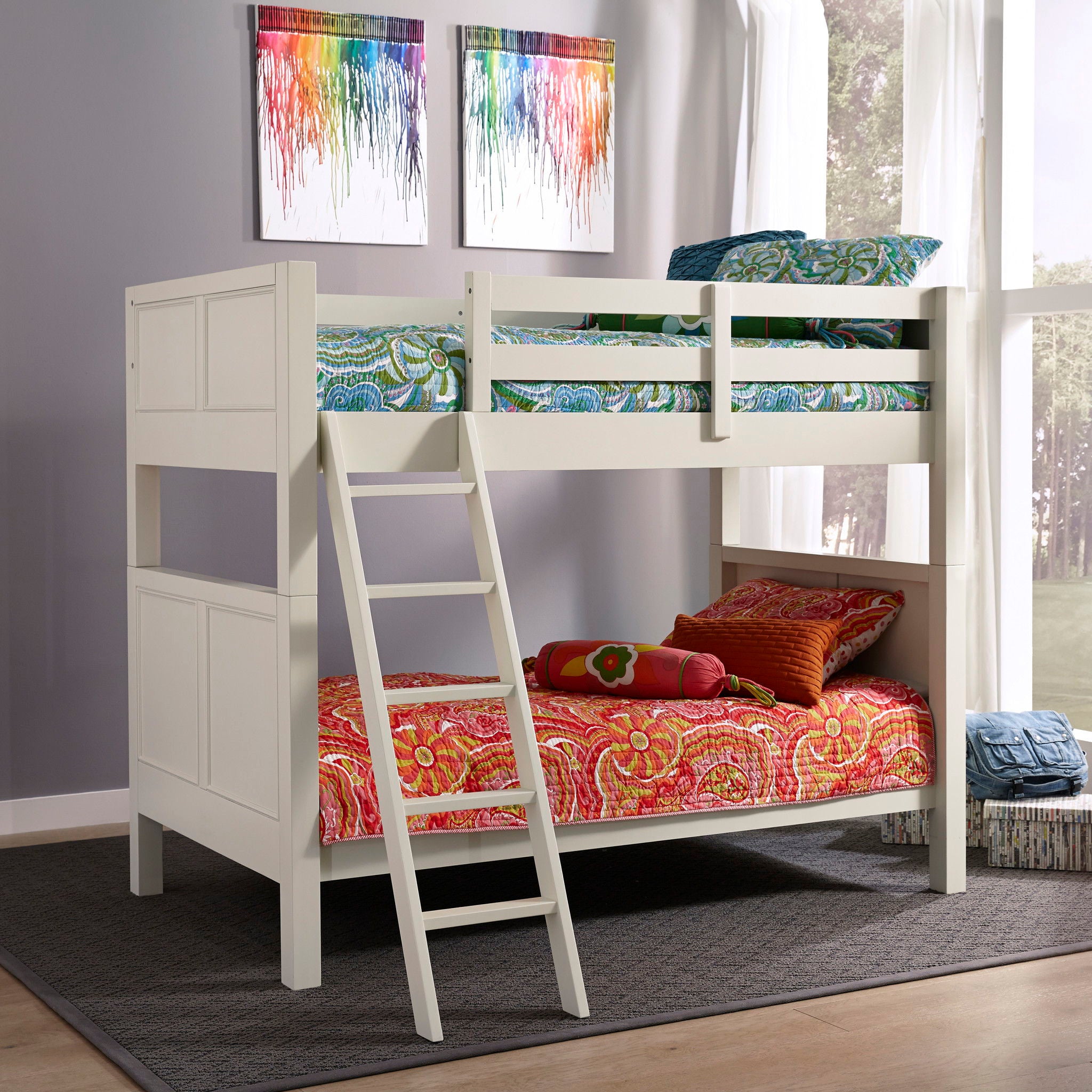Naples - Twin Over Twin Bunk Bed - White
