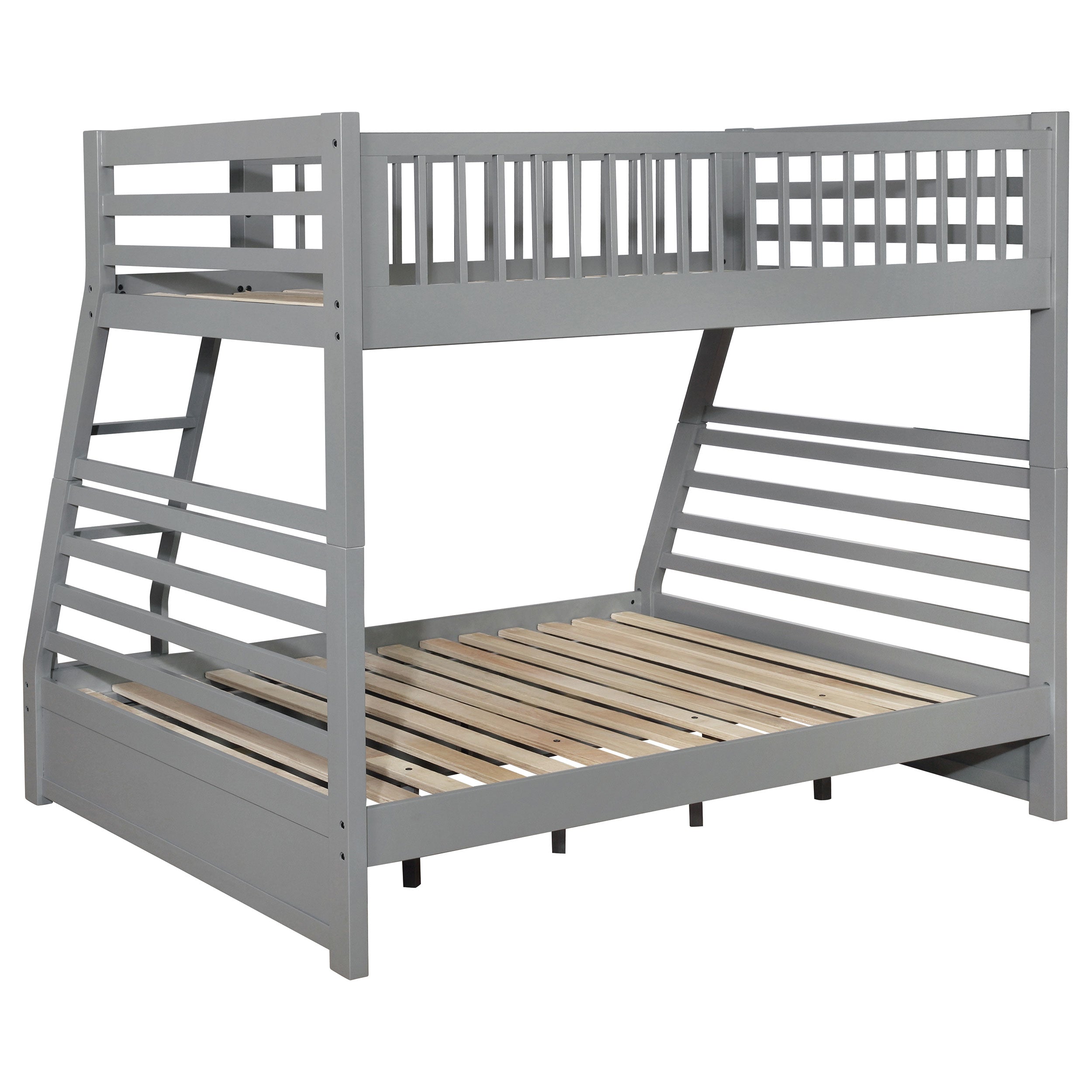 Ashton 2-drawer Wood Twin Over Full Bunk Bed Grey — view 4