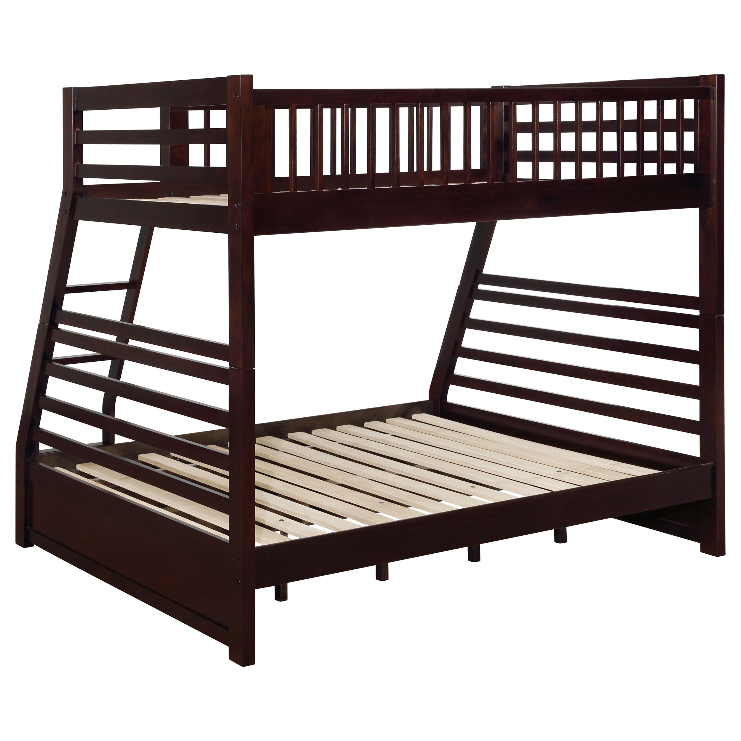 Ashton 2-drawer Wood Twin Over Full Bunk Bed Cappuccino — view 4