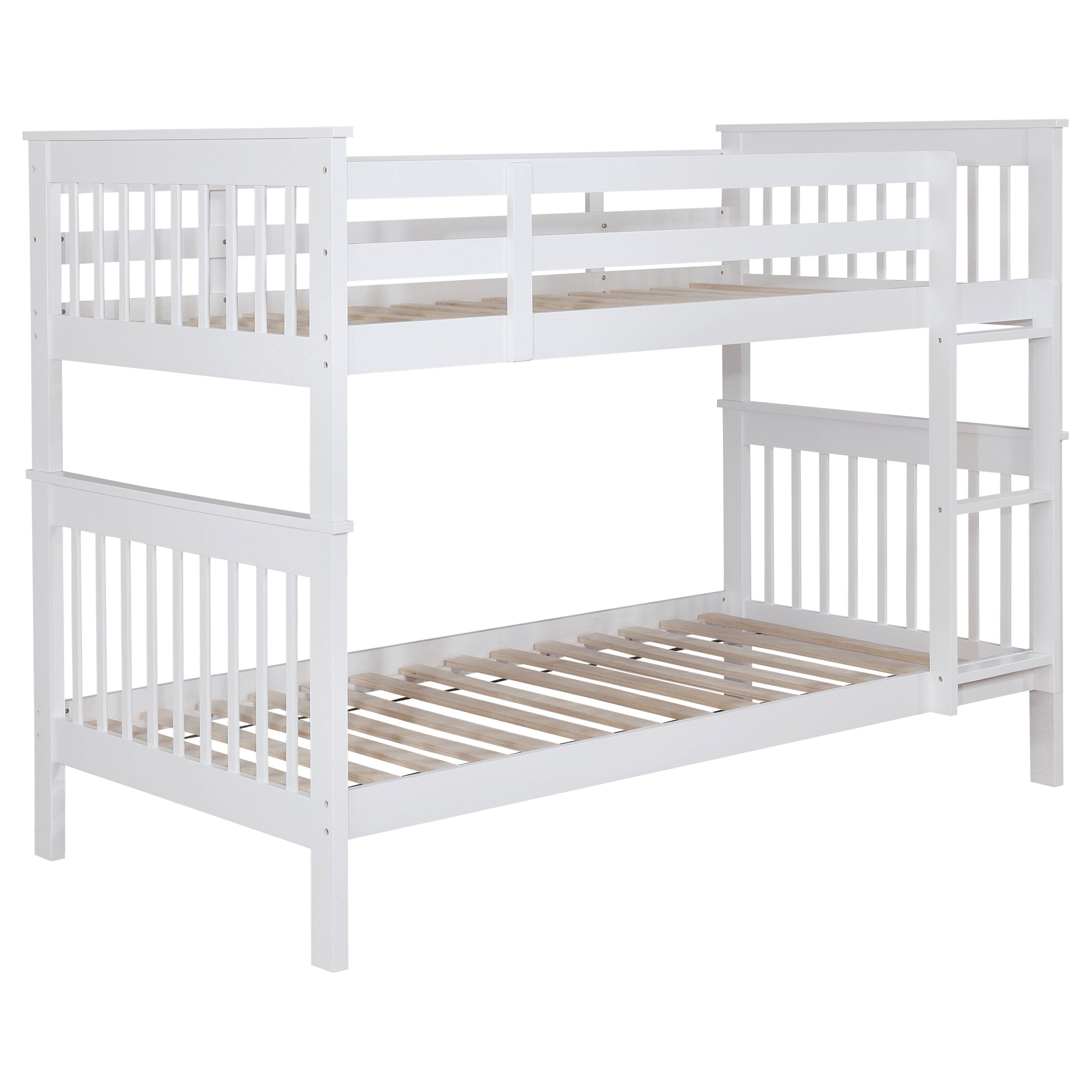 Chapman Wood Twin Over Twin Bunk Bed White — view 1