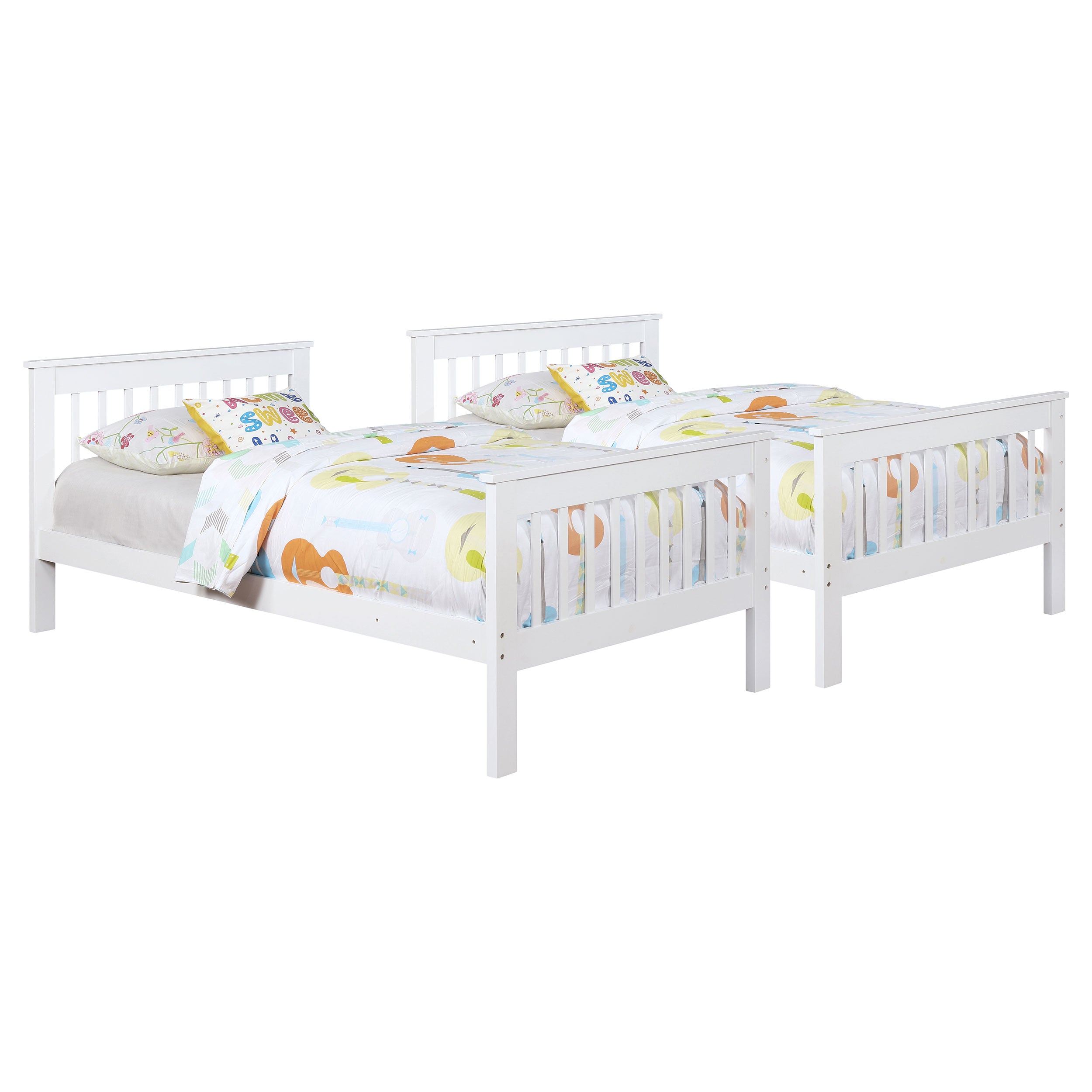 Chapman Wood Twin Over Twin Bunk Bed White — view 4