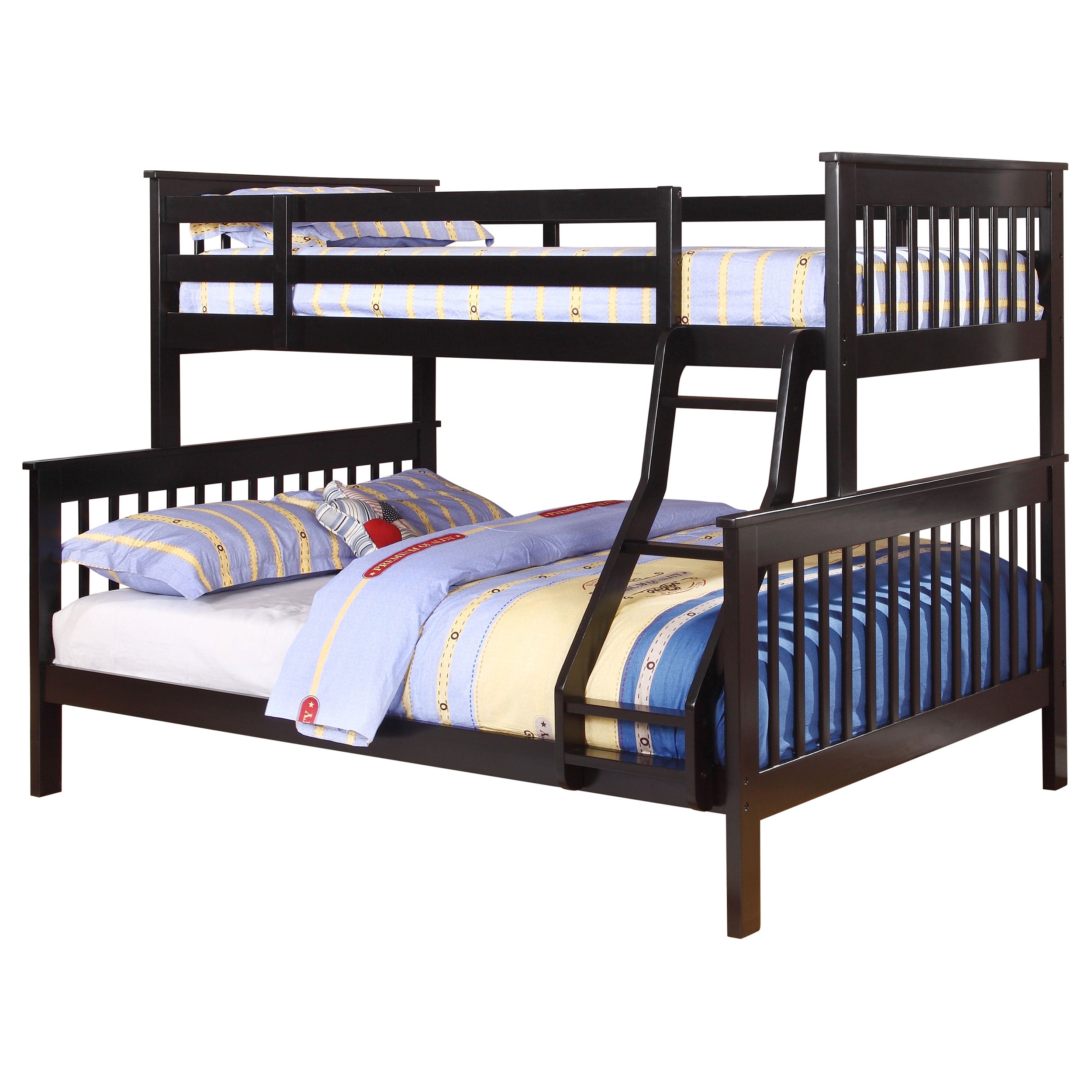 Chapman Wood Twin Over Full Bunk Bed Black — view 1