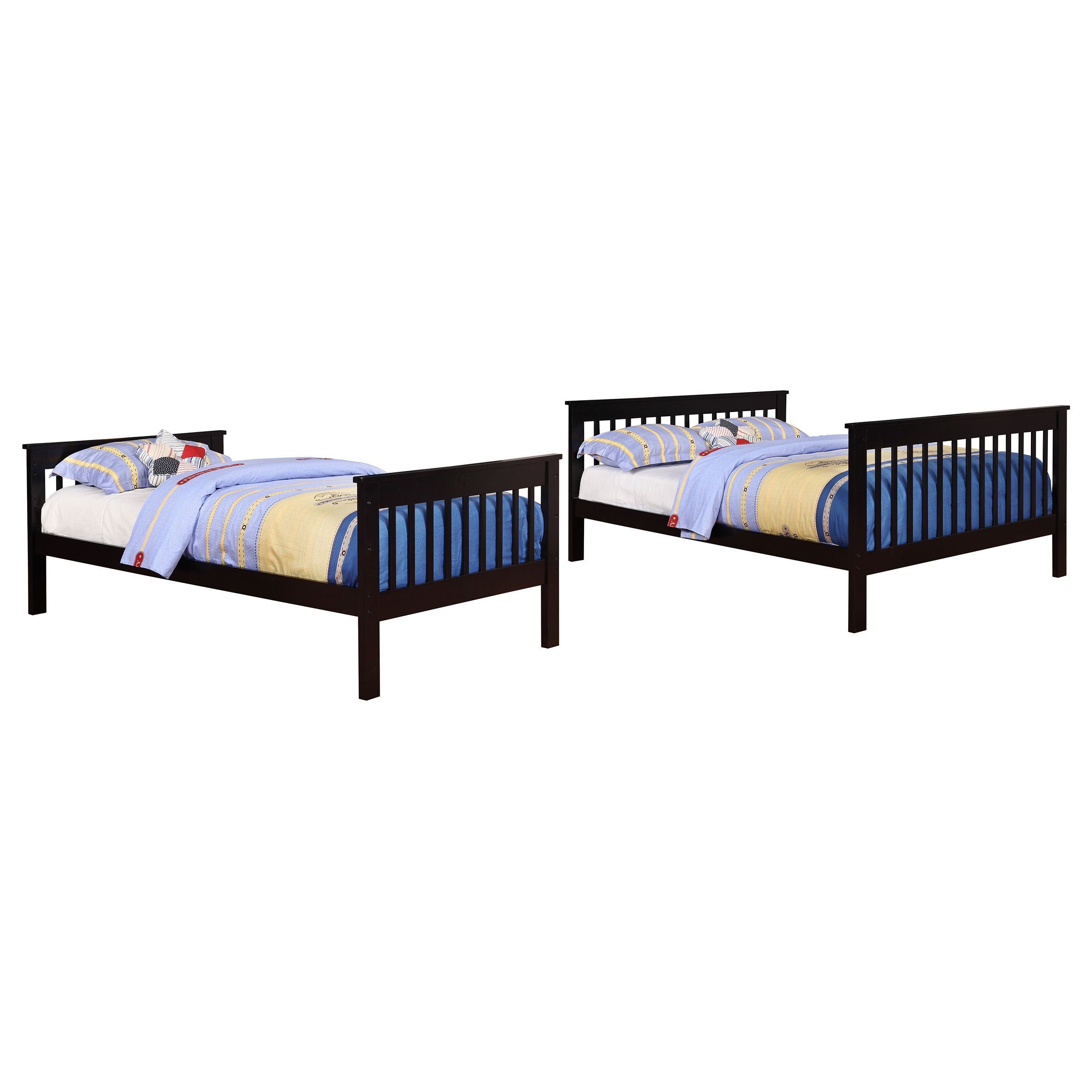 Chapman Wood Twin Over Full Bunk Bed Black — view 3