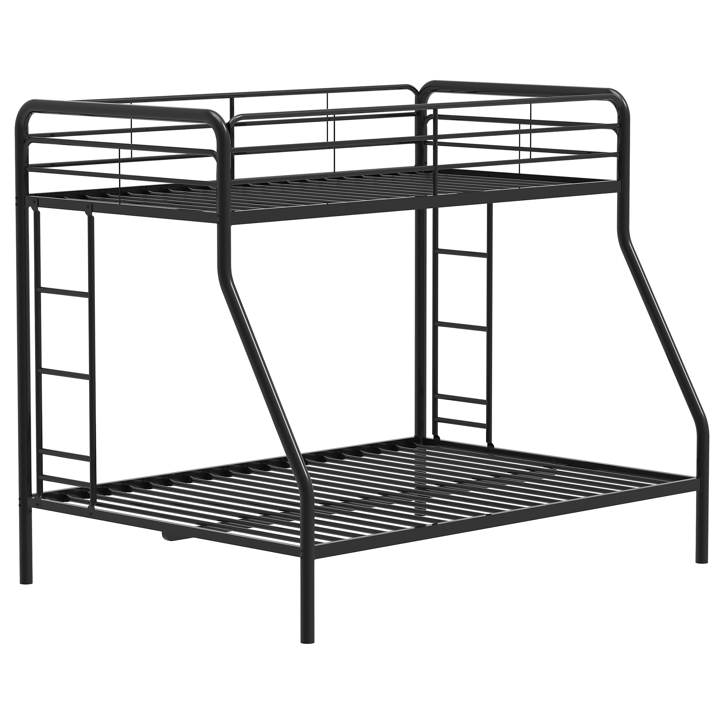 Carson Metal Twin Over Full Bunk Bed Glossy Black — view 1