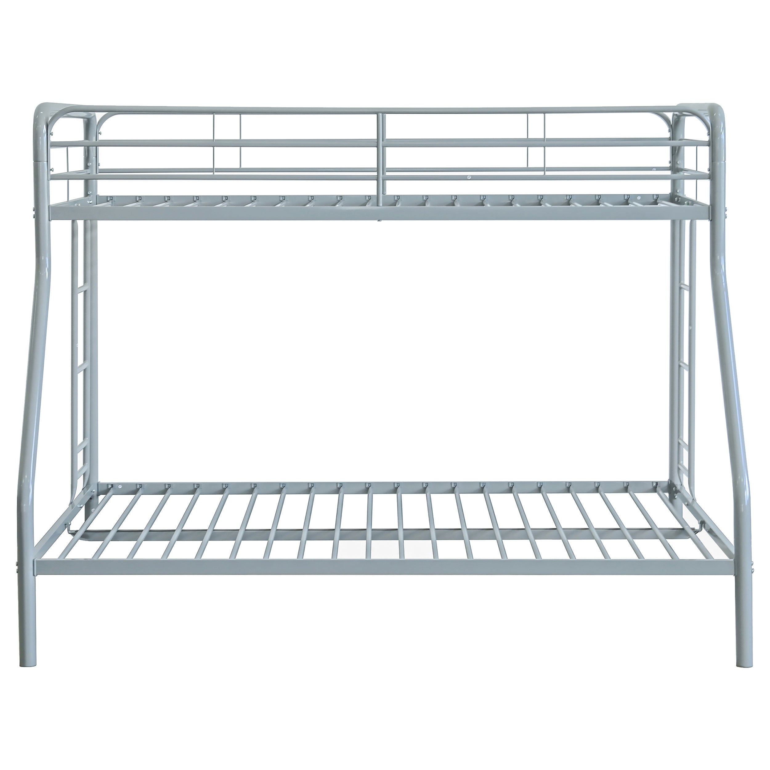Carson Metal Twin Over Full Bunk Bed Glossy Silver — view 4