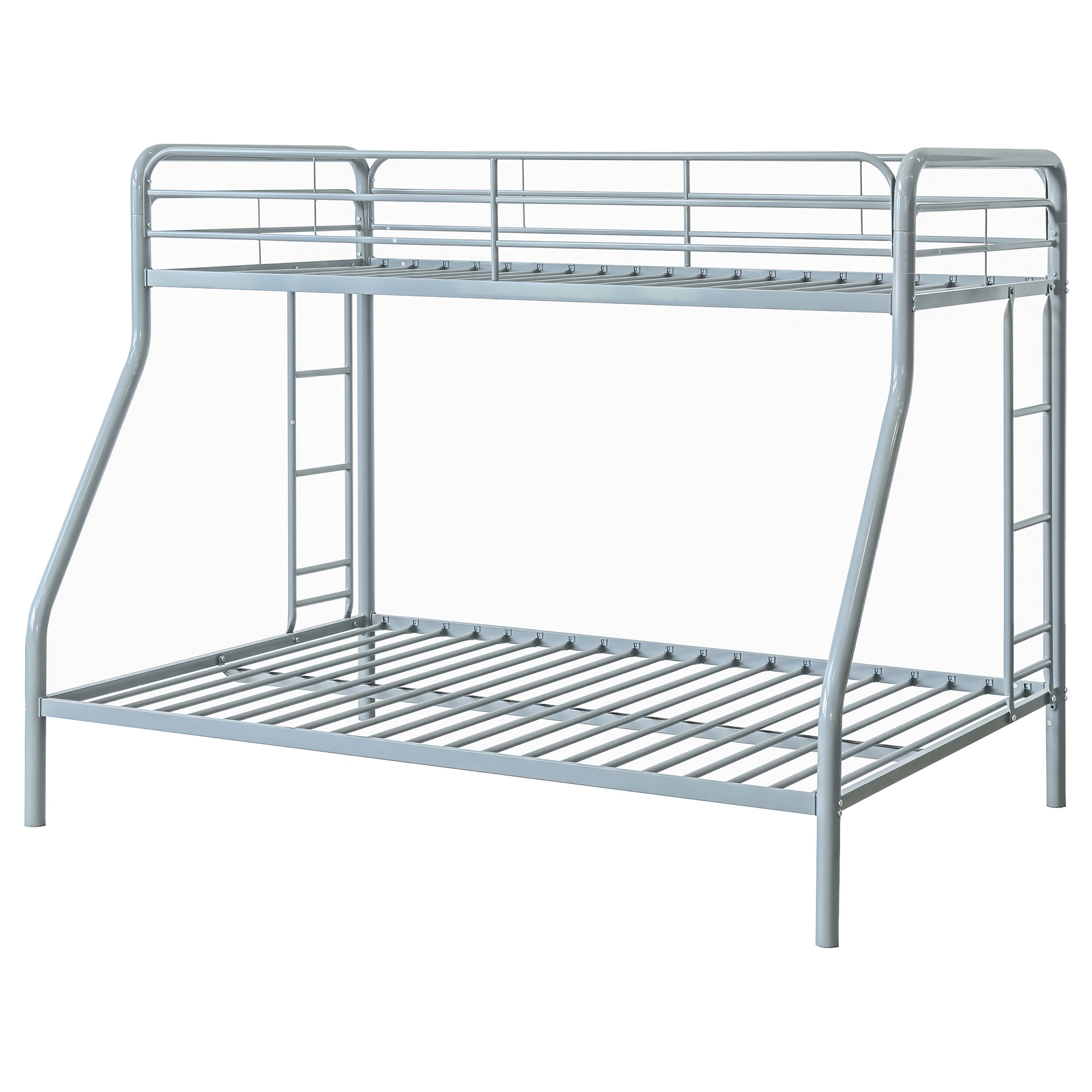 Carson Metal Twin Over Full Bunk Bed Glossy Silver — view 5