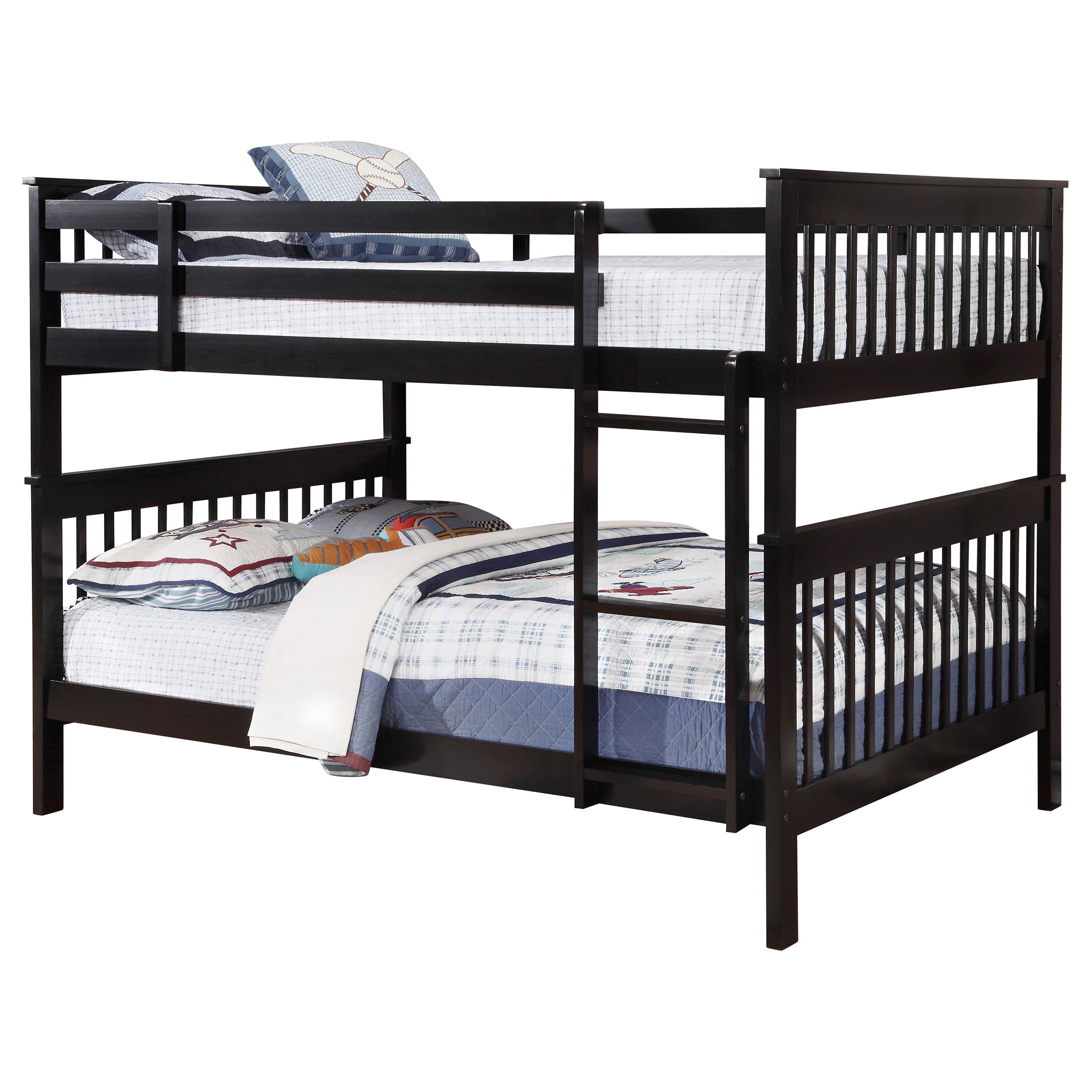 Chapman Wood Full Over Full Bunk Bed Black — view 1
