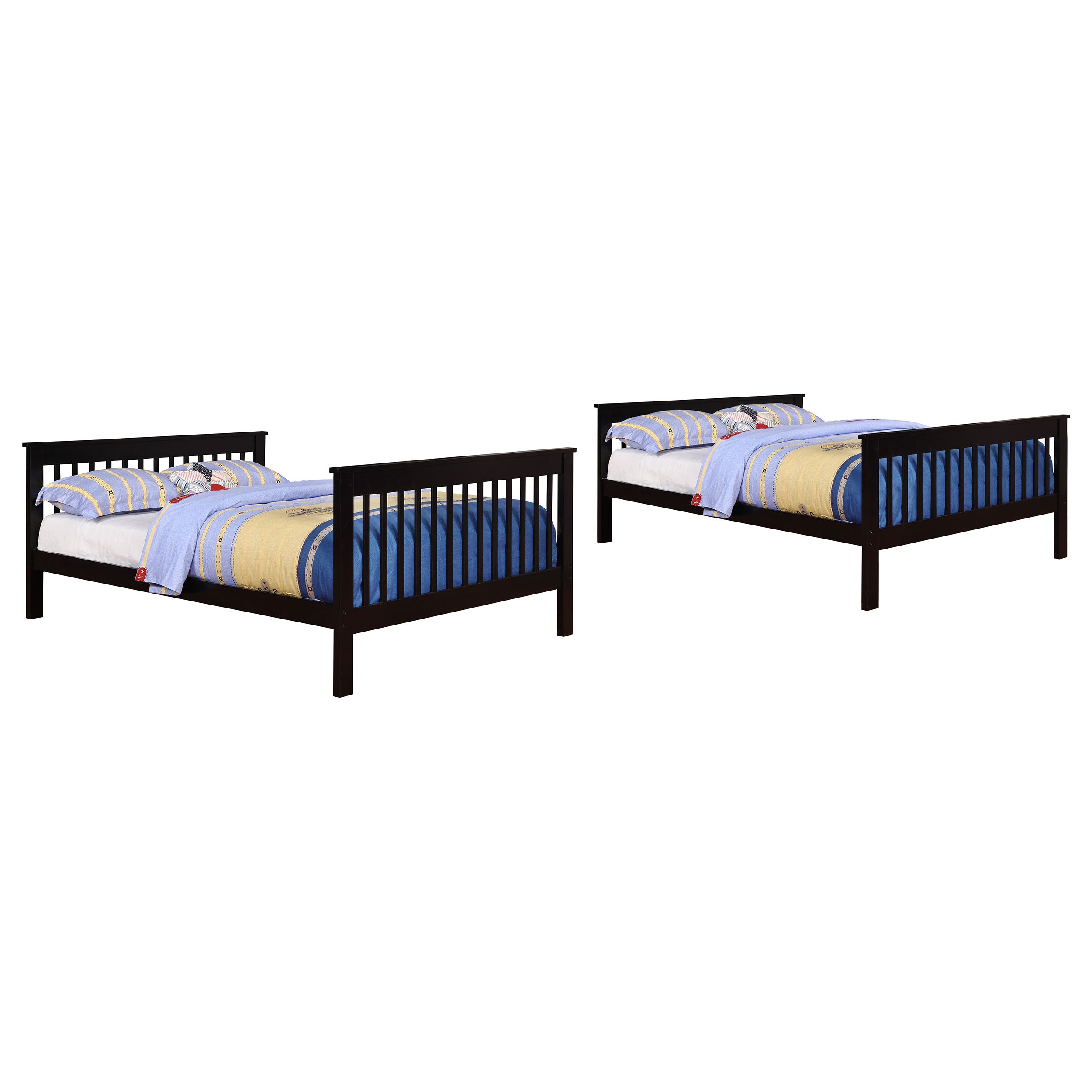 Chapman Wood Full Over Full Bunk Bed Black — view 3
