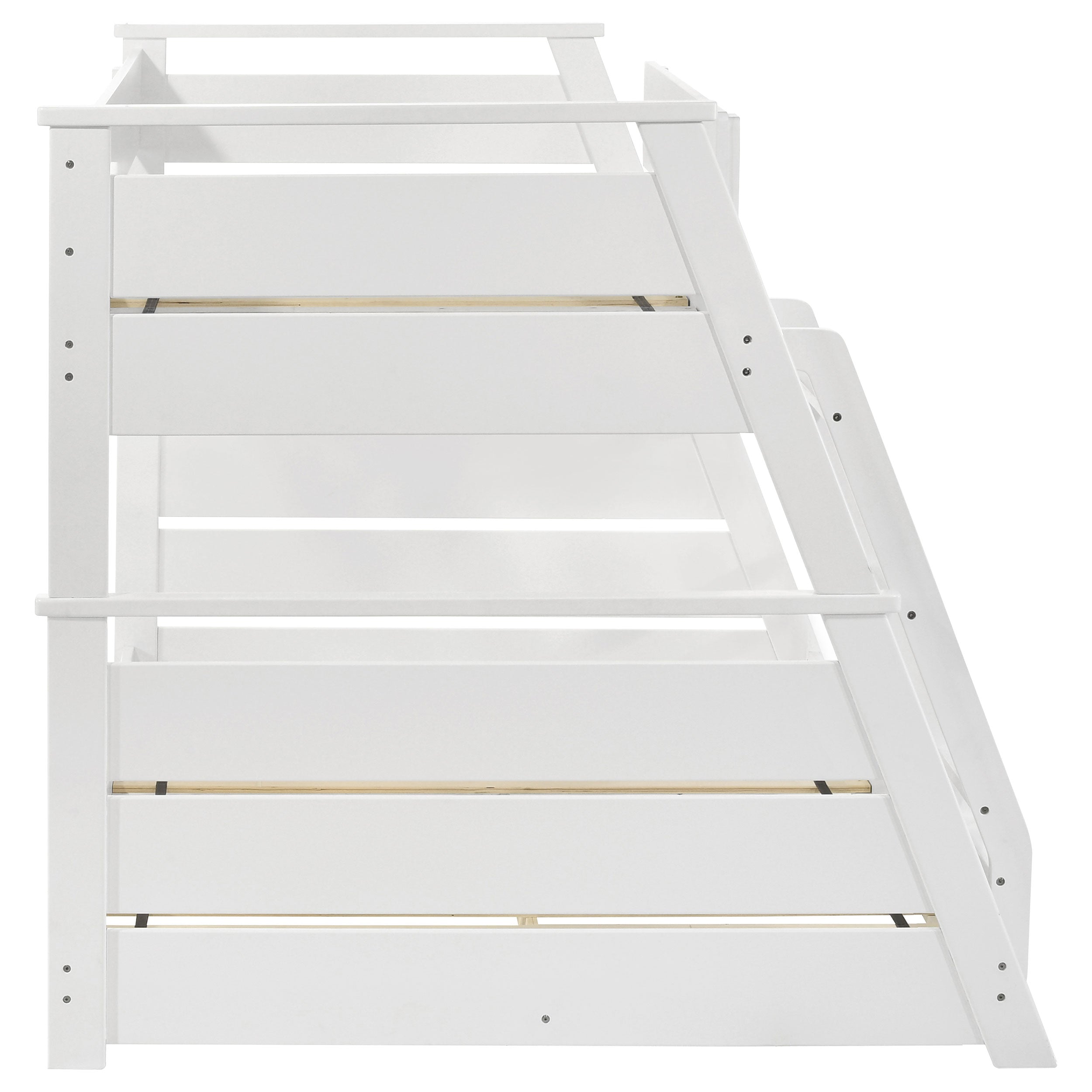 Holden Wood Veneer Twin Over Full Bunk Bed White — view 10