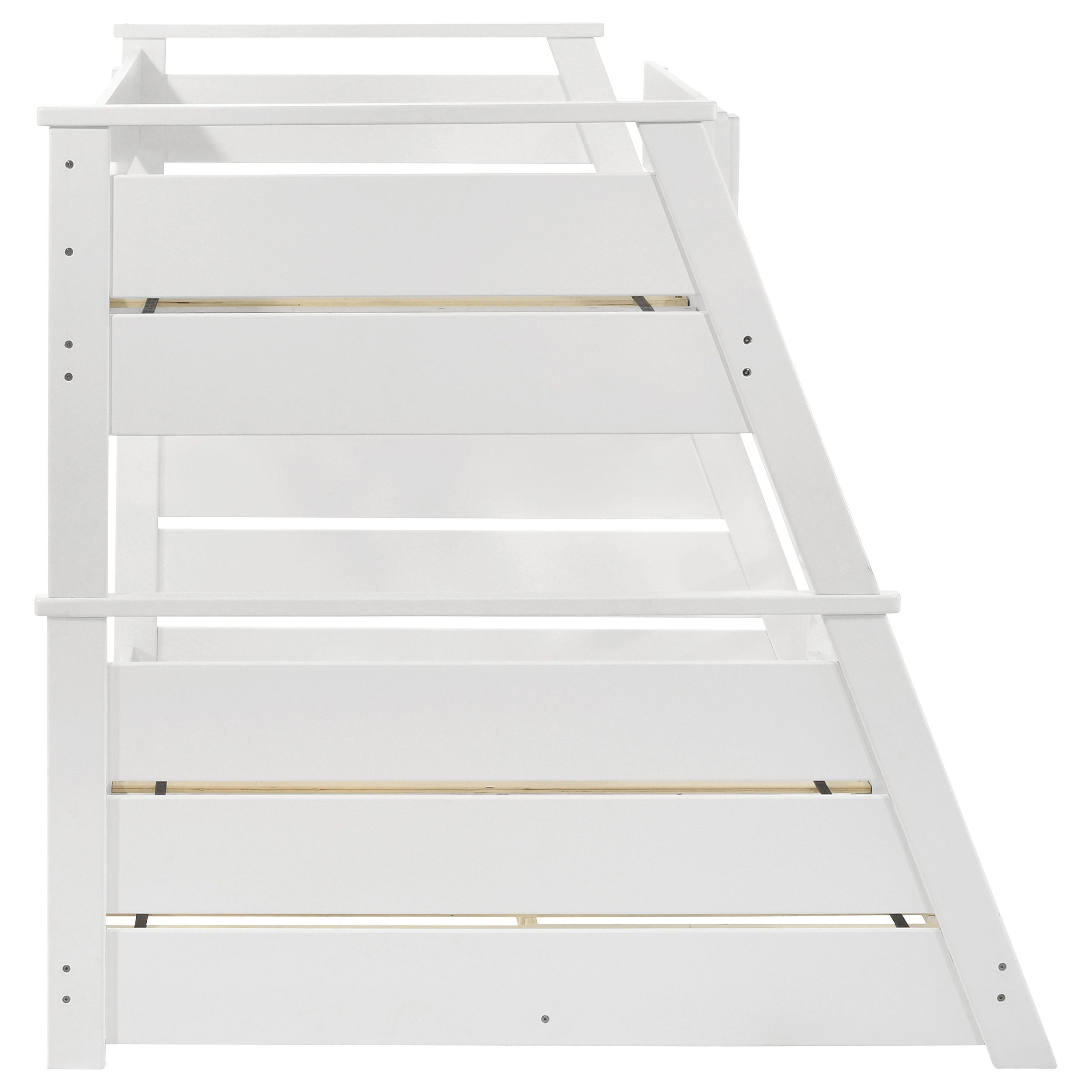 Holden Wood Veneer Twin Over Full Bunk Bed White — view 11