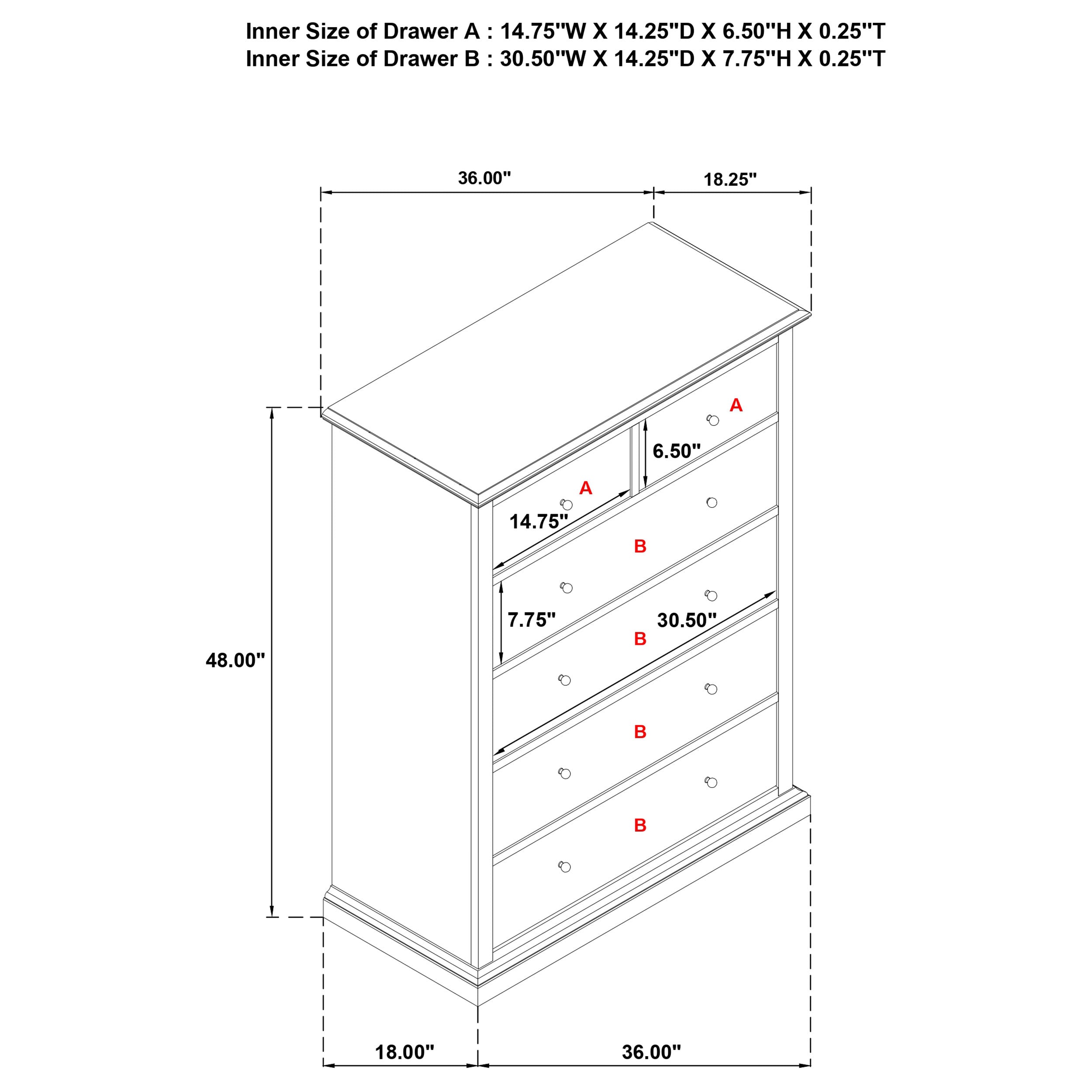 Sumerlin 6-drawer Bedroom Chest of Drawers Black — view 12