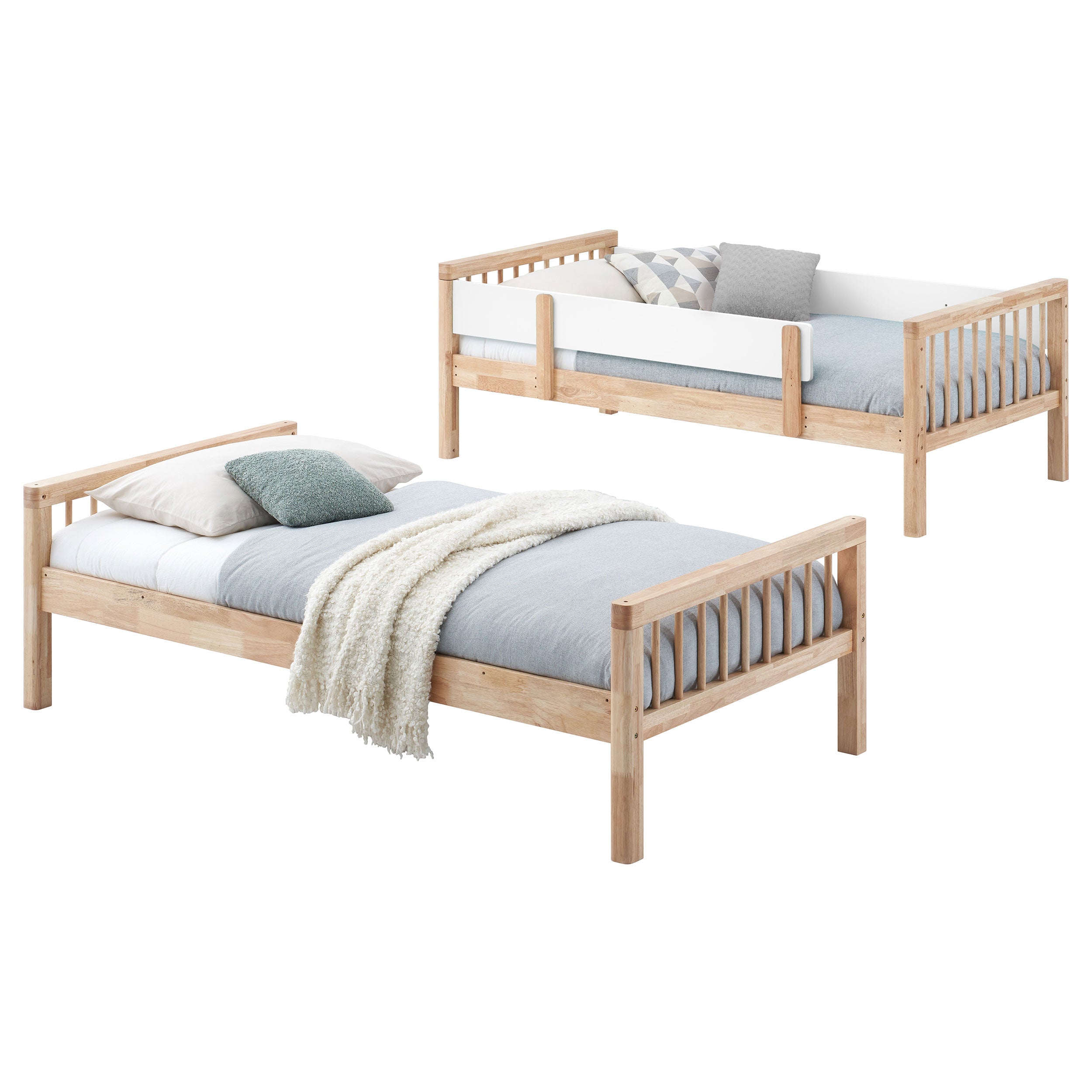 Dakota Wood Twin Over Twin Bunk Bed Natural — view 9