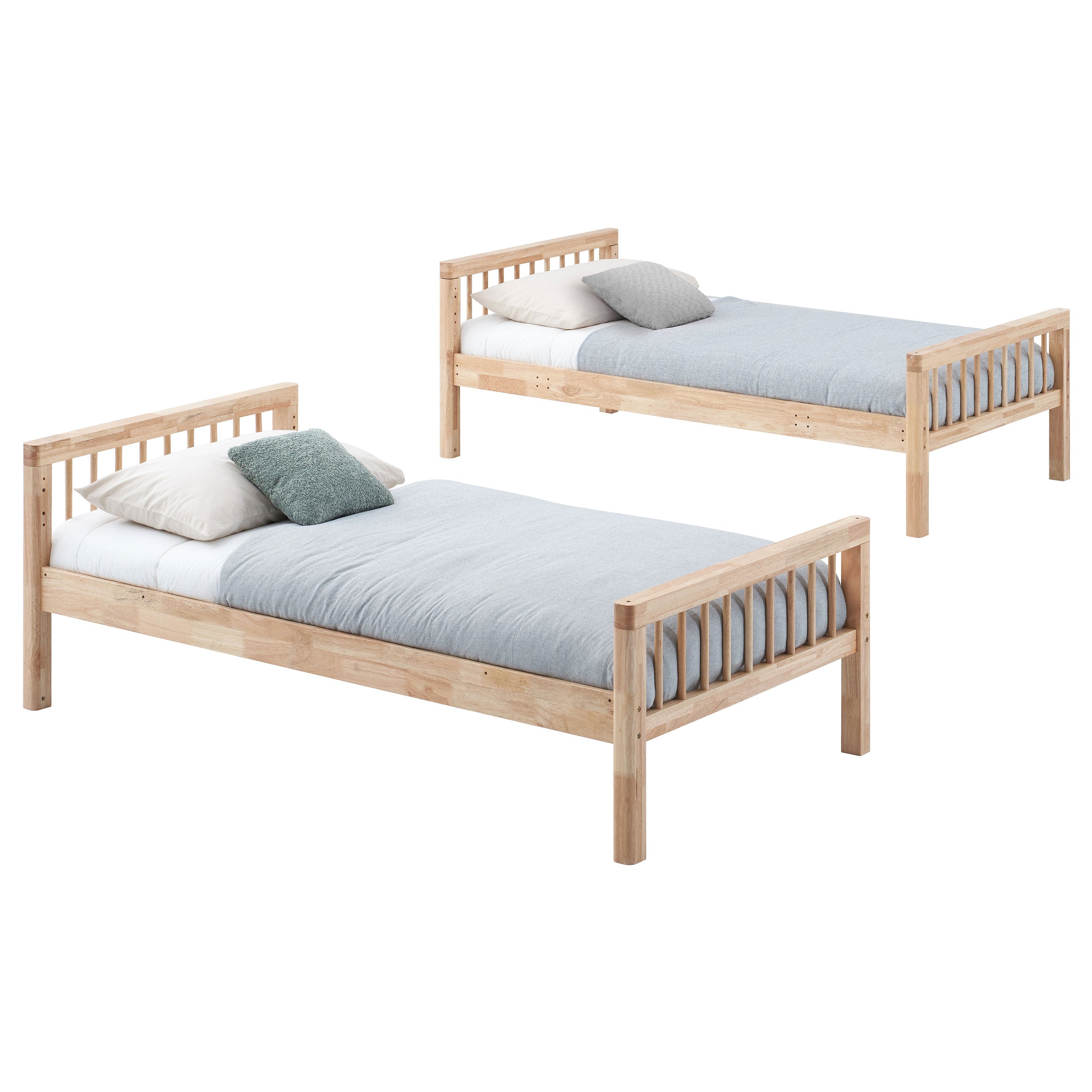 Dakota Wood Twin Over Twin Bunk Bed Natural — view 10