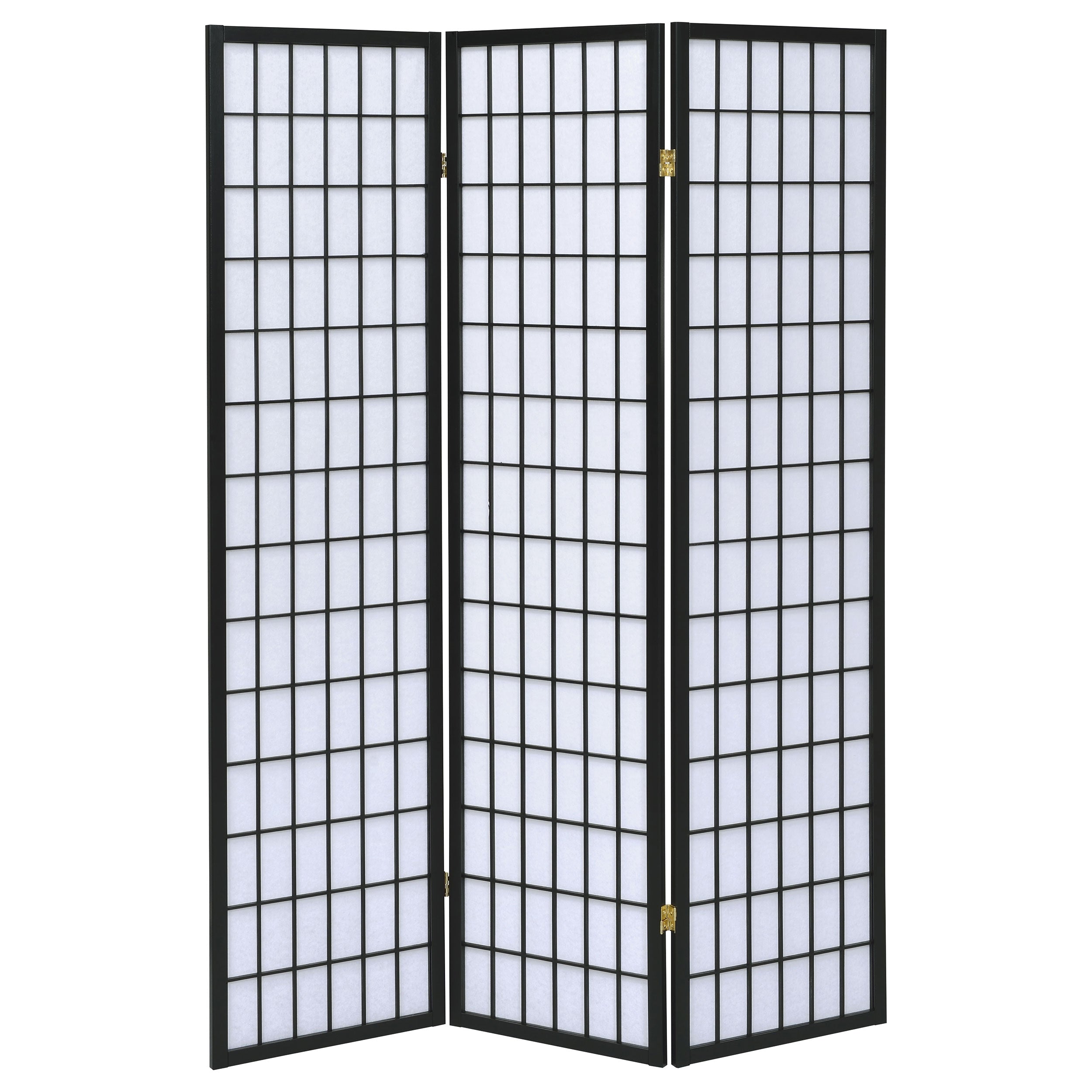 Carrie 3-Panel Room Divider Folding Shoji Screen Black — view 4
