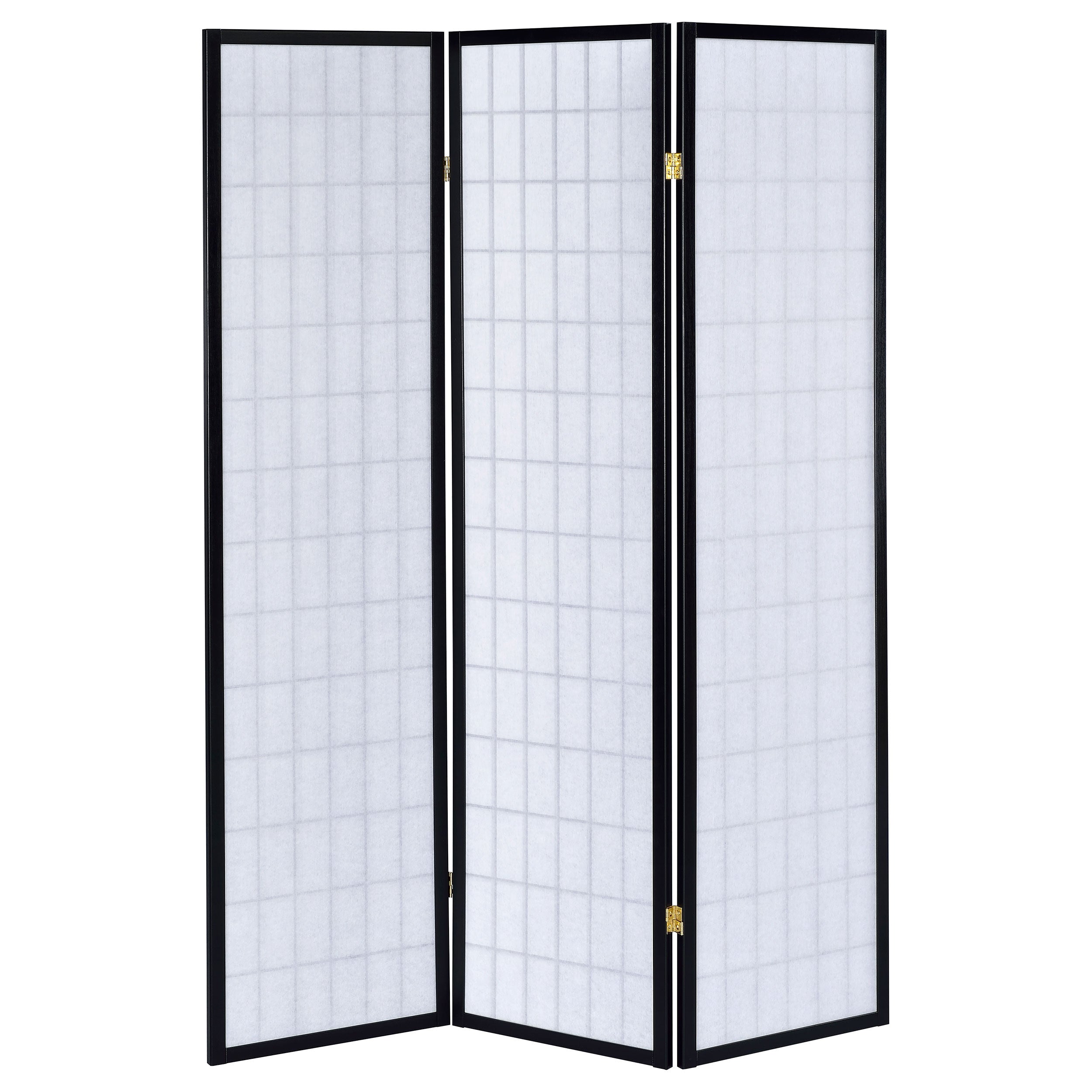 Carrie 3-Panel Room Divider Folding Shoji Screen Black — view 5