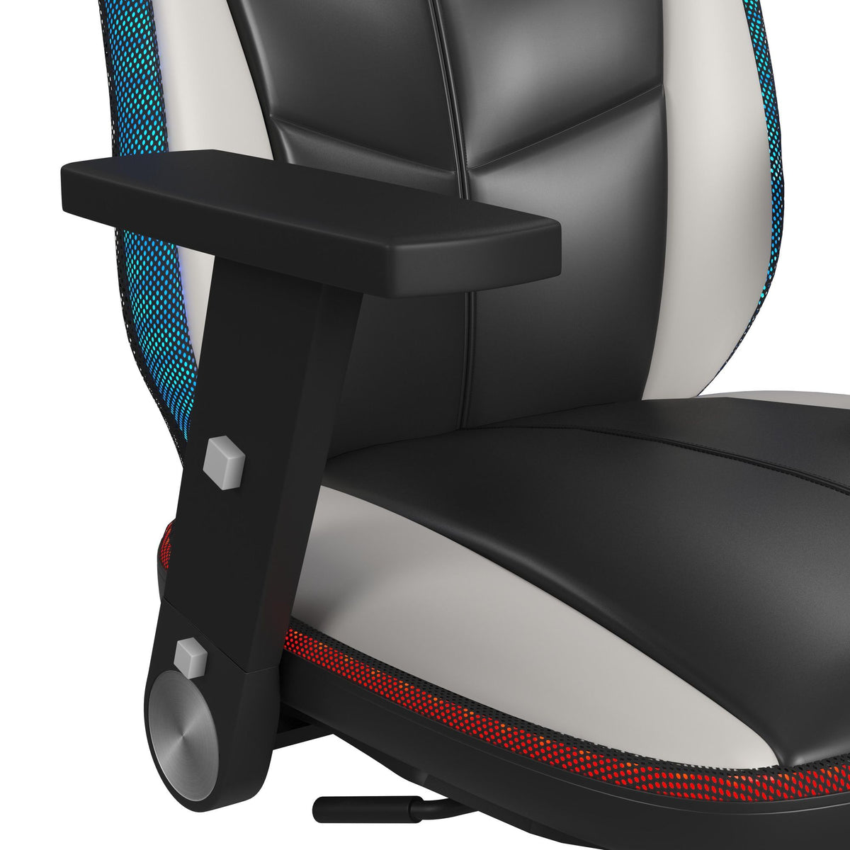 Rollins Gaming Chair With LED And Speaker in Black by Elements International, view 4
