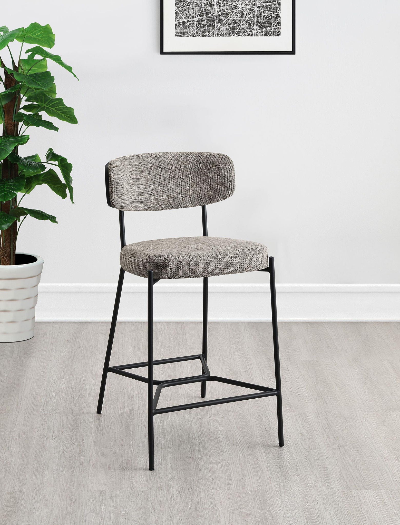 Elison Counter Height Bar Stool Light Brown (Set of 2) - Atlantic Fine Furniture Melbourne FL