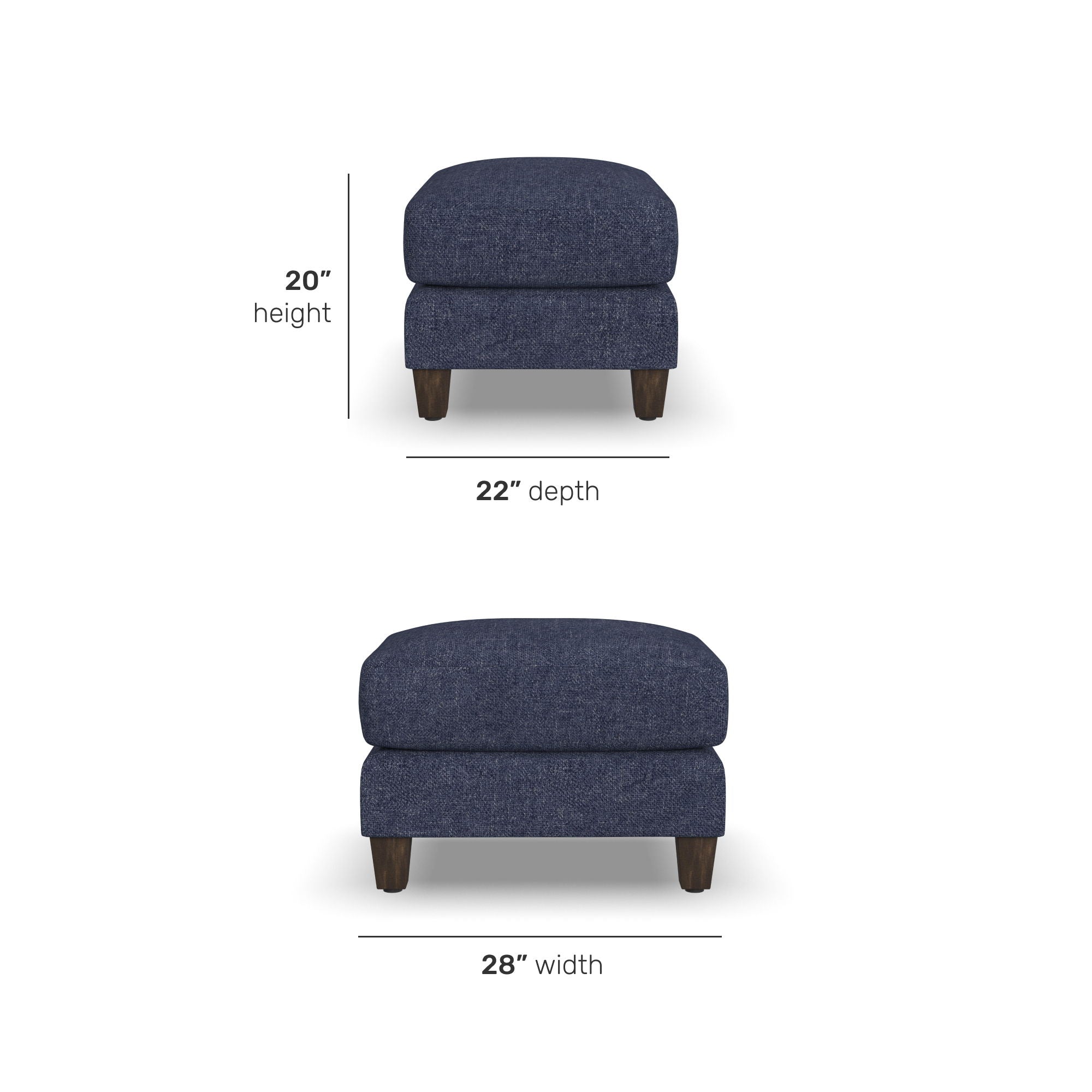 Drew - Fabric Ottoman
