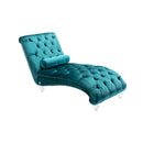 Velvet Chaise Lounge Indoor, Button Tufted Upholstered Chaise Lounge Chair With Pillow