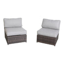 Comfortable Modern Patio Rattan Sectional Set With Cushions