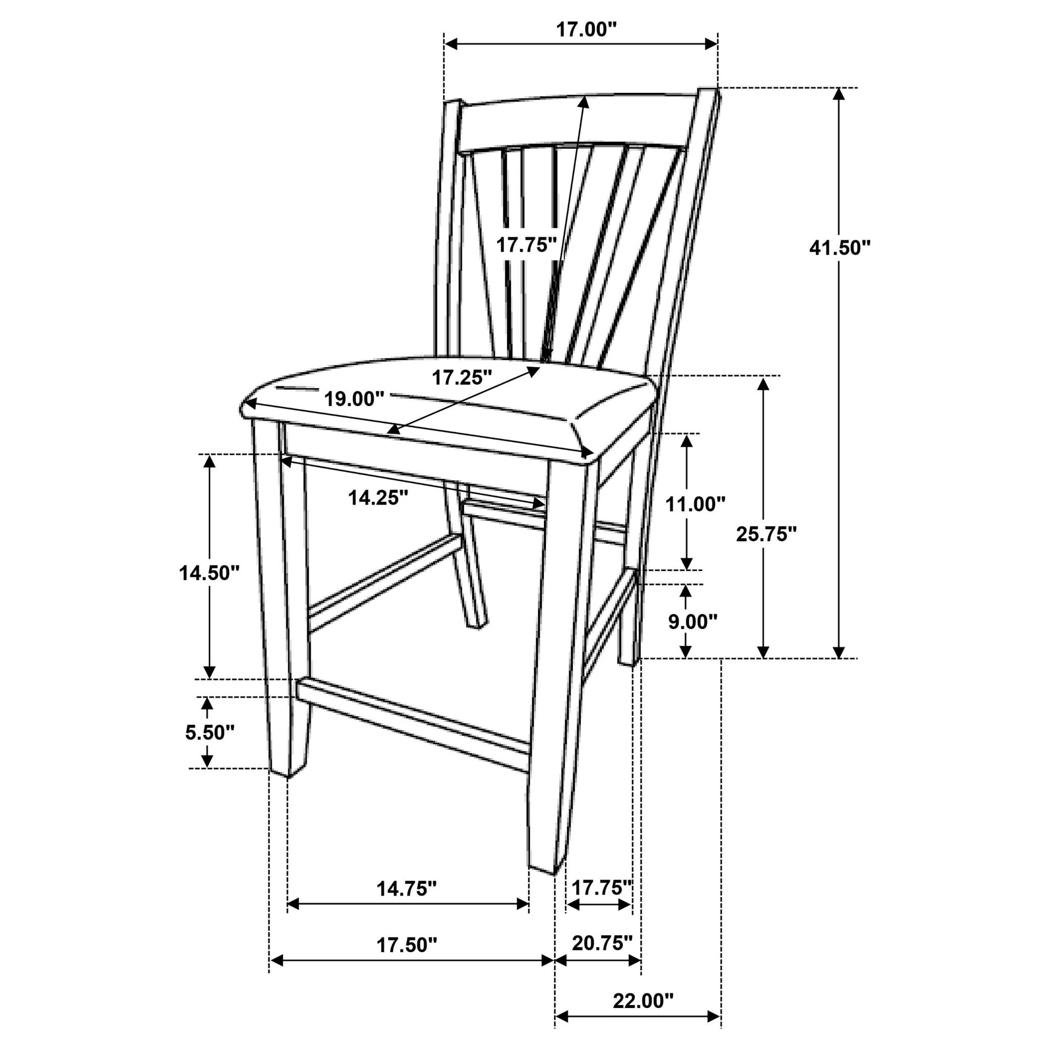 Canfield Counter Height Dining Side Chair Brown (Set of 2) - Atlantic Fine Furniture Melbourne FL