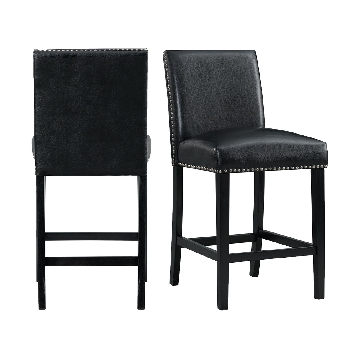 Meridian Counter Side Chair (Set of 2) in Black by Elements International