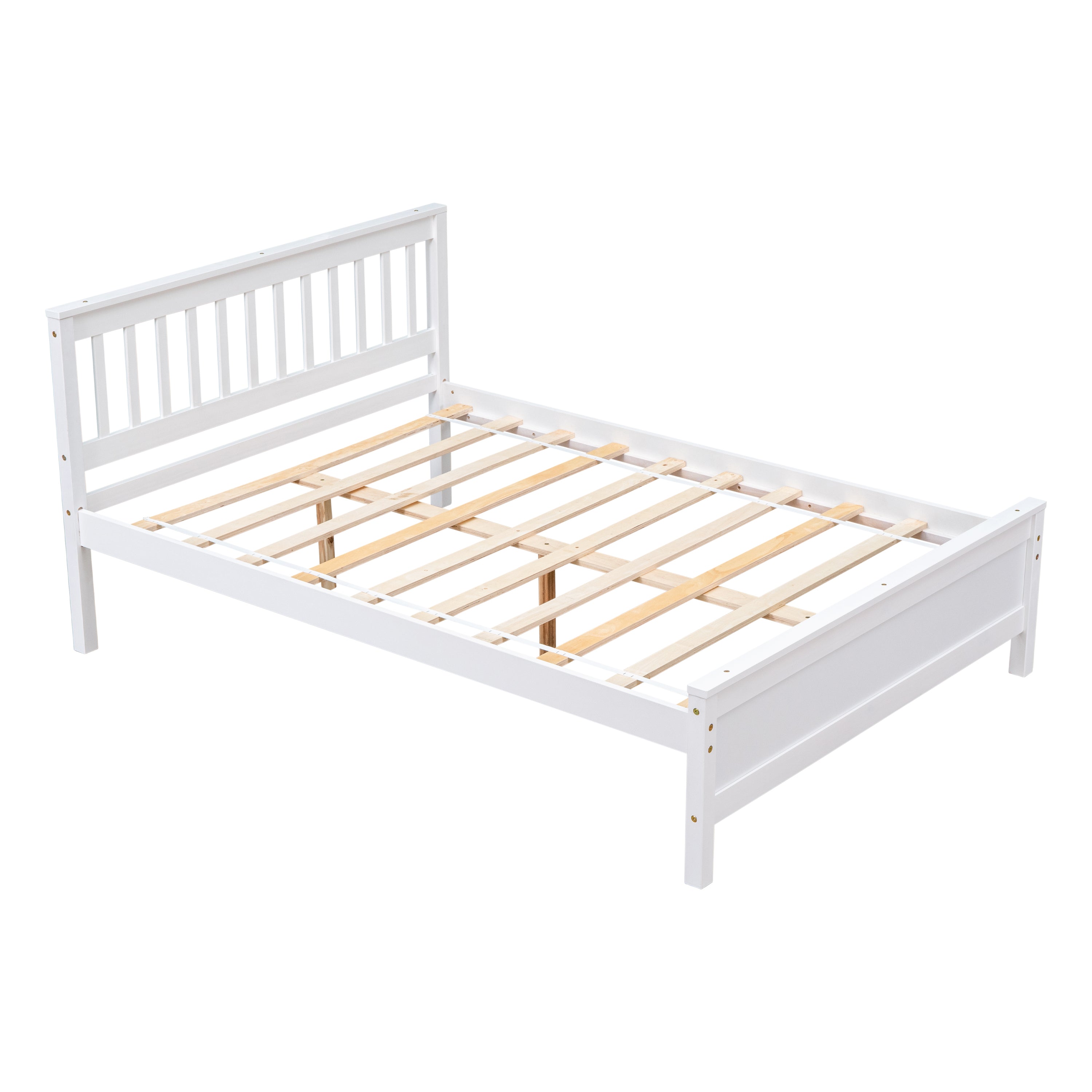 Full Bed with Headboard and Footboard,with 2 Nightstands,White - Atlantic Fine Furniture Melbourne FL