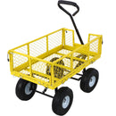 Heavy Duty Steel Garden Cart With Mesh Sides