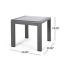 Cape Coral - Contemporary Side Table With Frosted Glass Top