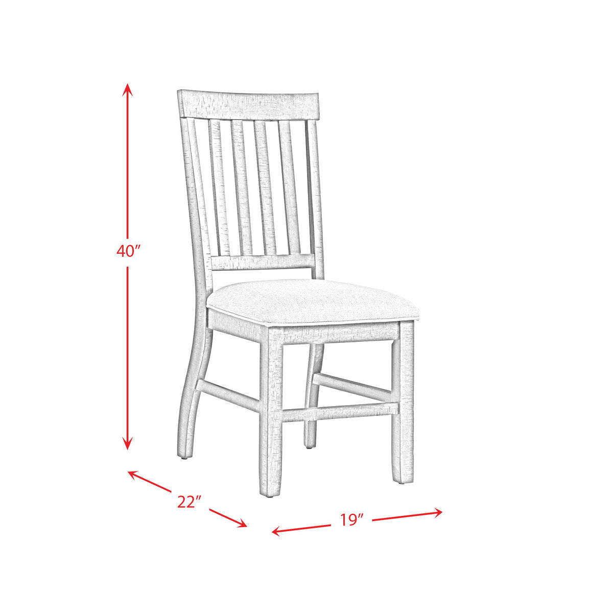 Stone Side Chair (Set of 2) in Gray by Elements International, view 3