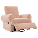 Manual Swivel Recliner Rocker Chair With Adjustable Backrest
