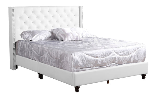 Julie - Upholstered Bed With Faux Diamonds