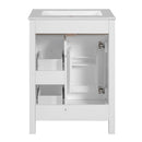 Elegant Bathroom Vanity With Ceramic Sink, Soft Close Doors And Drawers, Double Storage Racks