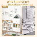 Versatile Children's Bookshelf With House Shaped Design, Multi Functional Storage