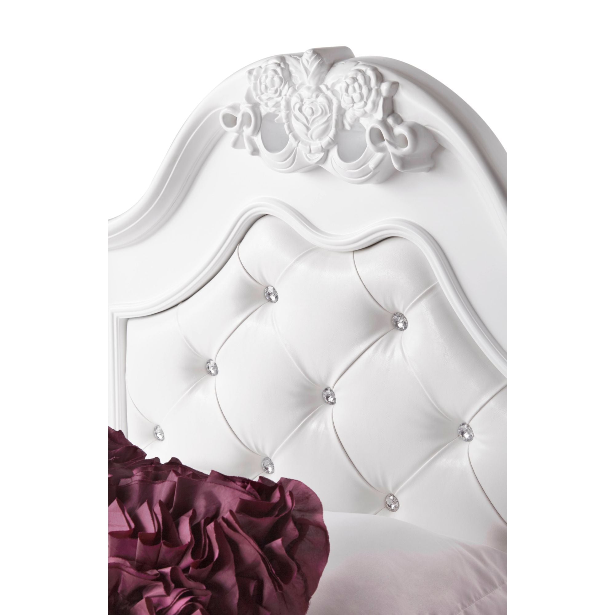 Alana Platform Bed in White by Elements International, view 3