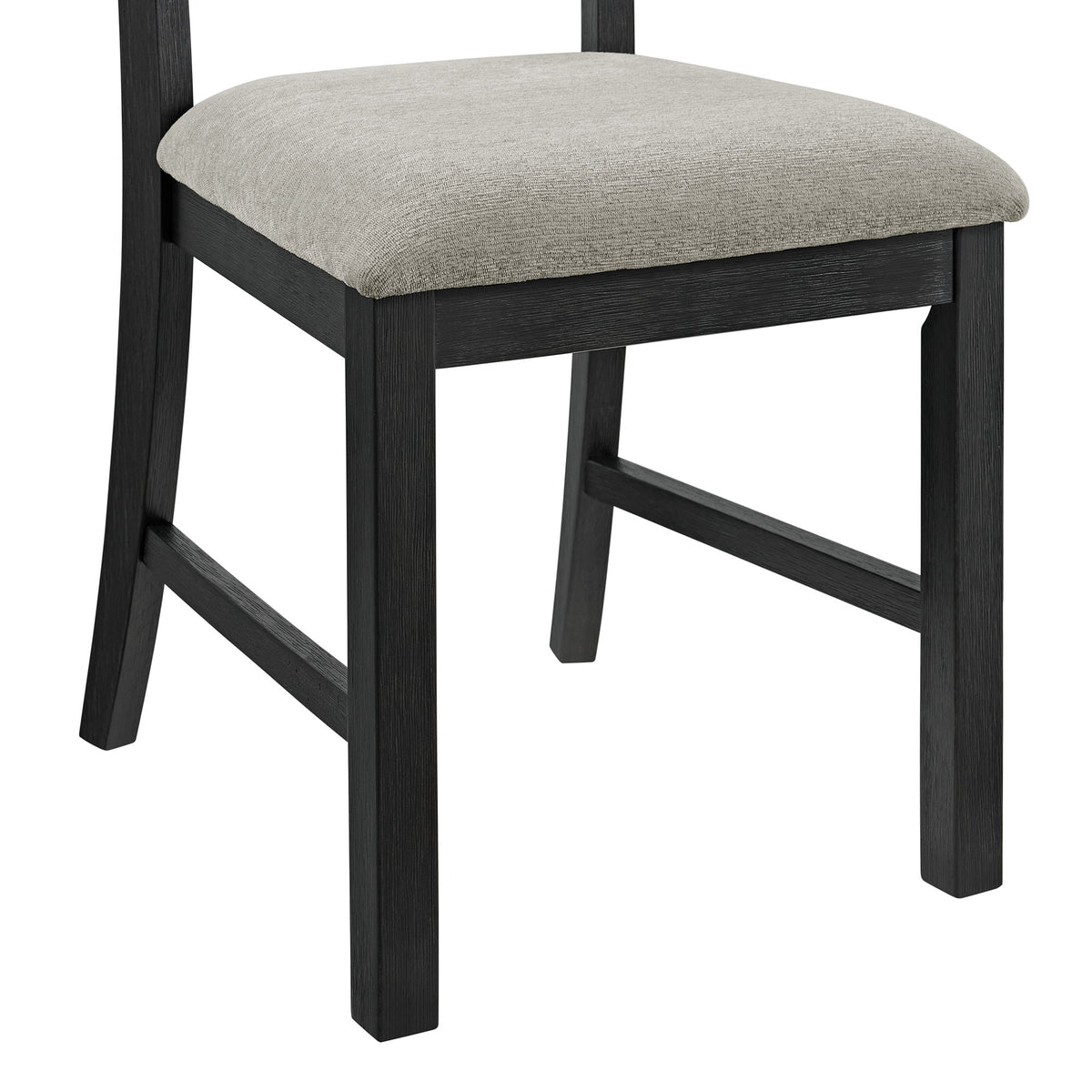 Garcia 3 Piece Dining Set (Round Drop Leaf Table And 2 Chairs) in Black by Elements International, view 4