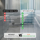 Interlocking Deck Tiles Plastic Waterproof Outdoor All Weather Anti-Slip Bathroom Shower Balcony Porch Strong Weight Capacity Upto 6613 Lbs, Rosette Pattern