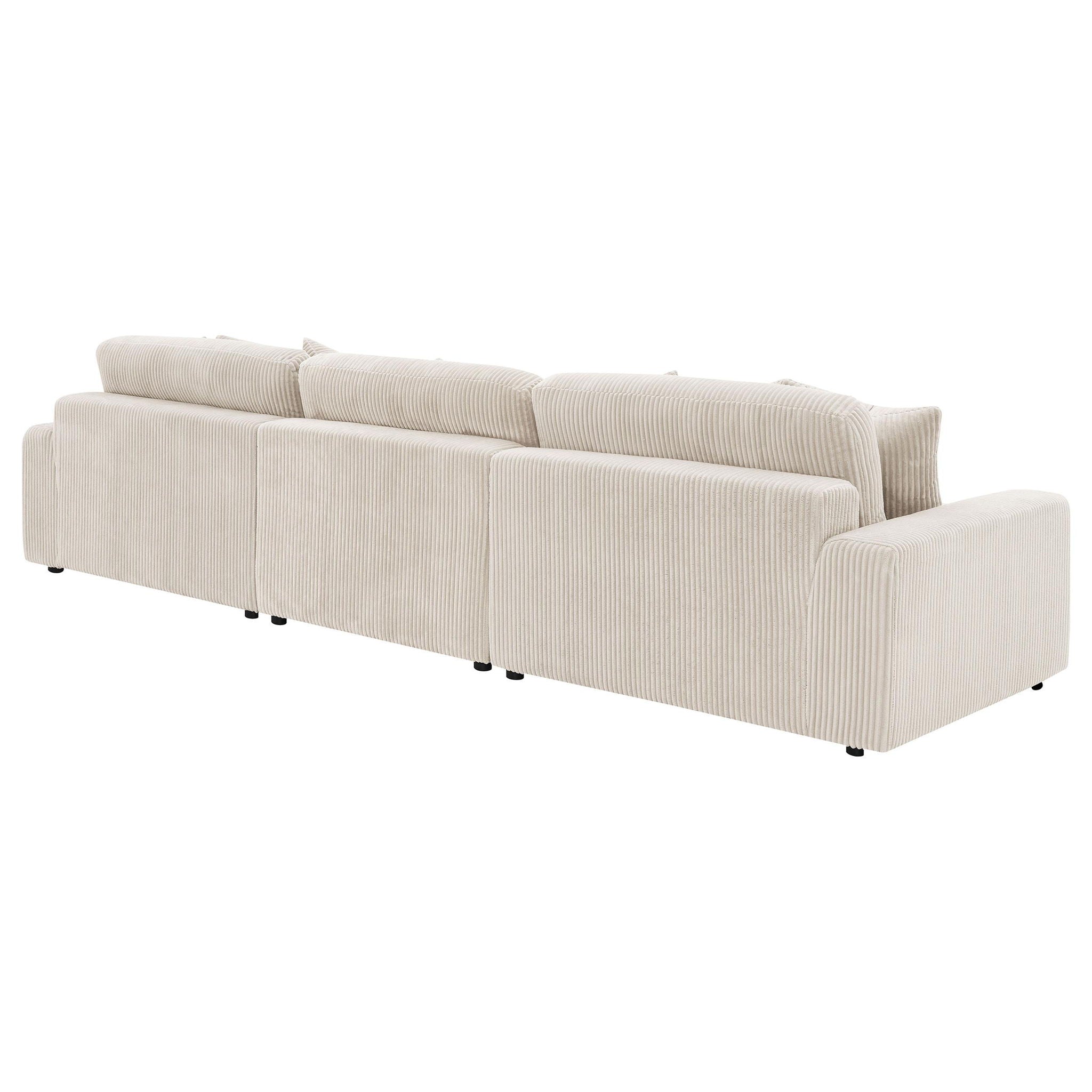 Blaine Upholstered Reversible Chaise Sectional Sofa Sand