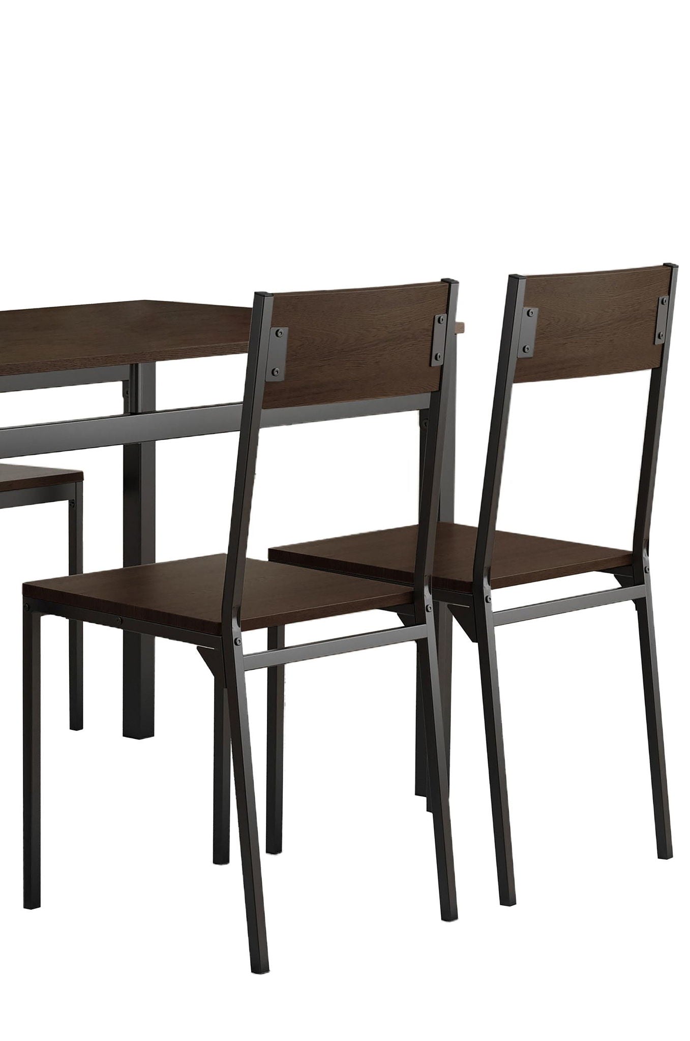 Lana 5-piece Rectangular Dining Set Dark Brown and Black