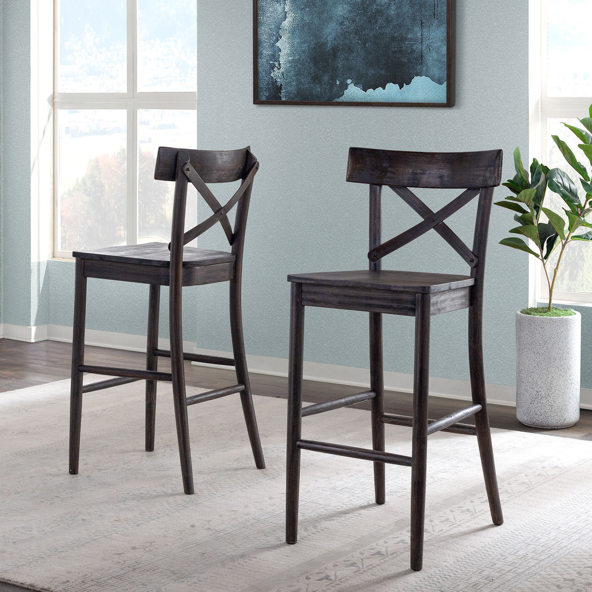 Coronado Stool in Dark Brown by Elements International, view 6