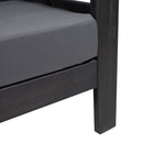 Acacia Wood Loveseat And Coffee Table Set With Cushions