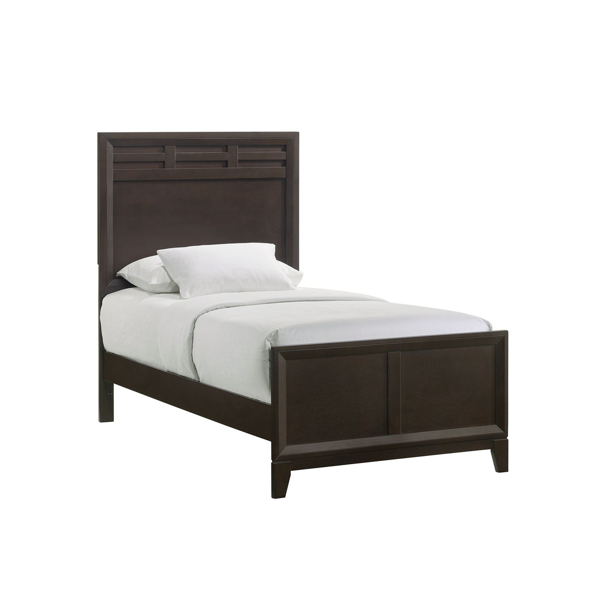 Beaumont Panel Bed in Dark Brown by Elements International
