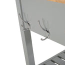 Aidah - Contemporary Kitchen Cart With Wheels - Gray